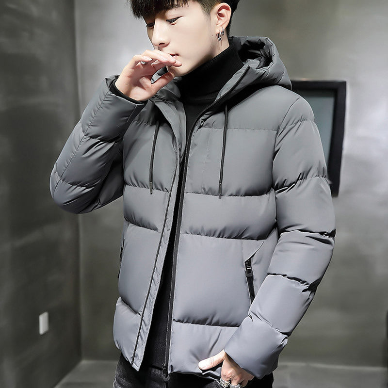 Men's Fashion Short Hooded Cotton-Padded Jacket