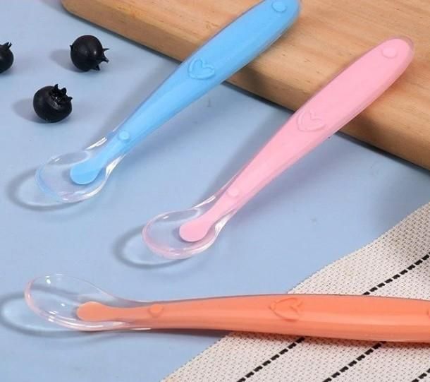 BPA-Free Baby Silicon Spoon (Set of 5) Assorted  Color