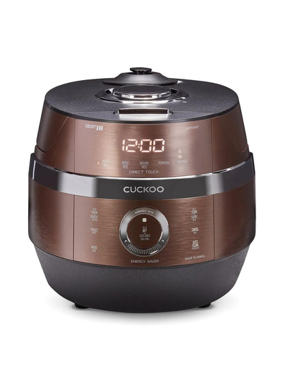 CUCKOO CRP-JHR0609F | 6-Cup (Uncooked) Induction Heating Pressure Rice Cooker | 13 Menu Options, Auto-Clean, Voice Guide, Made in Korea | Copper
