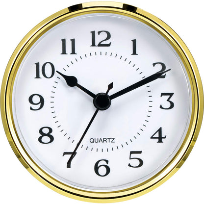 Hicarer 3-1/2 Inch (90 mm) Quartz Clock Fit-Up/Insert with Arabic Numeral, Quartz Movement