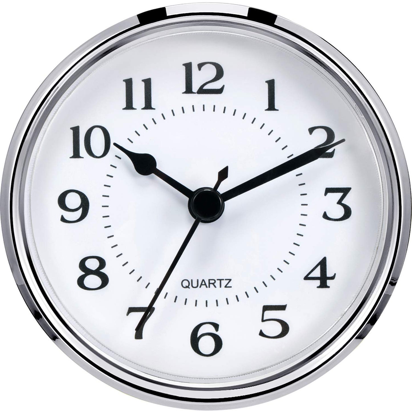 Hicarer 3-1/2 Inch (90 mm) Quartz Clock Fit-Up/Insert with Arabic Numeral, Quartz Movement