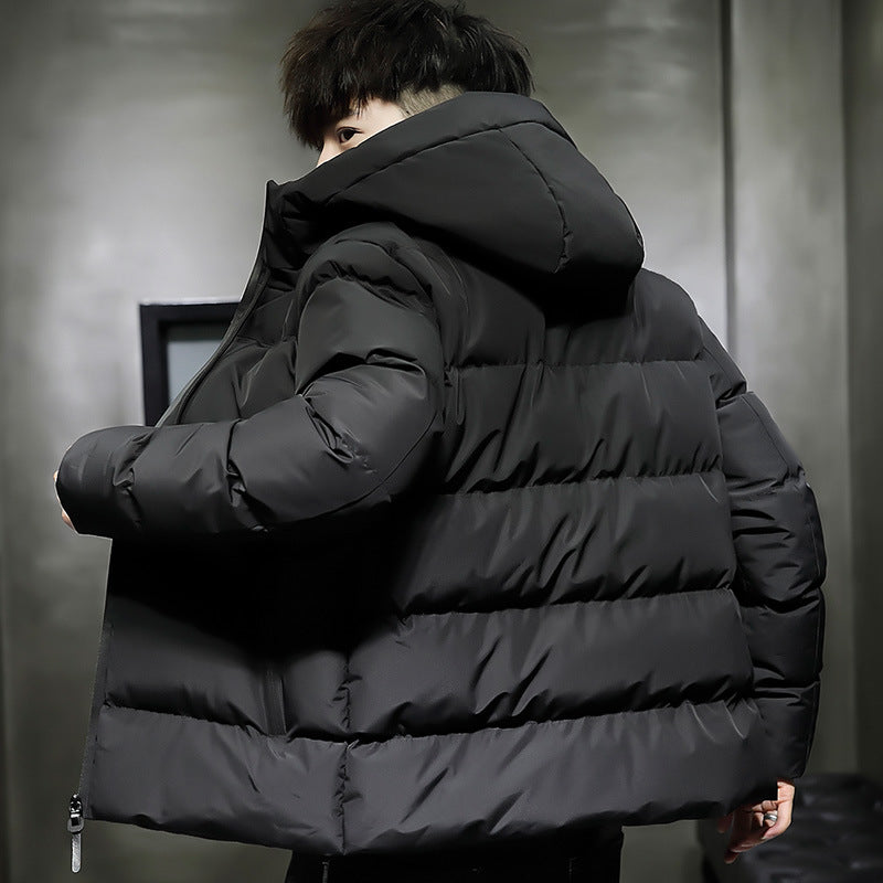 Men's Fashion Short Hooded Cotton-Padded Jacket