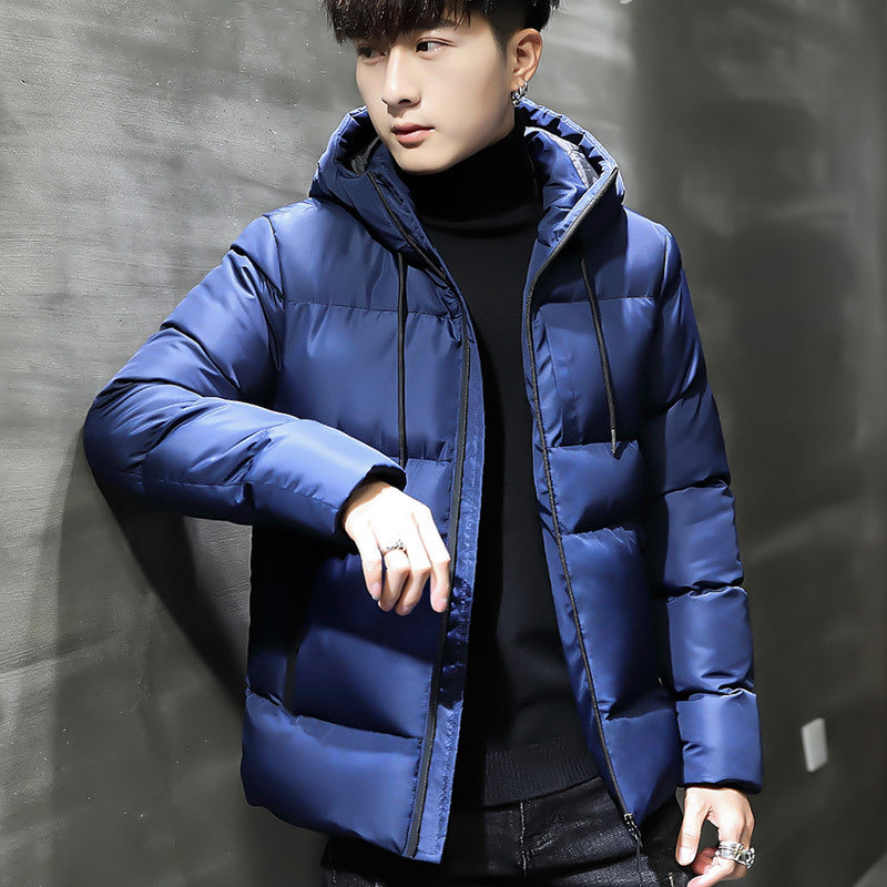 Men's Fashion Short Hooded Cotton-Padded Jacket